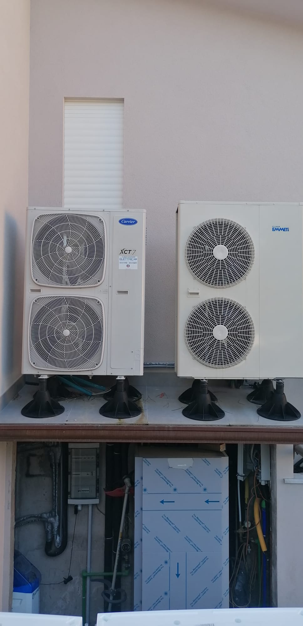 Unità esterne Carrier ed Emmeti per climatizzazione e pompa di calore